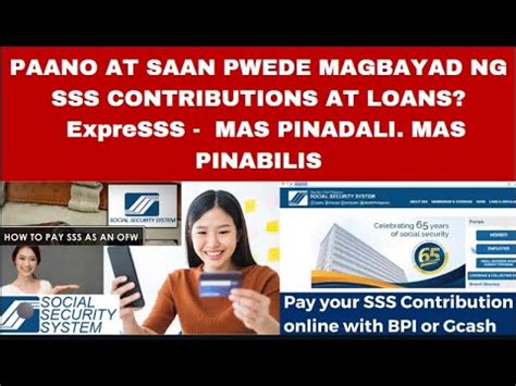 Pwede nang magbayad ng SSS Contributions, Loans at PESO .